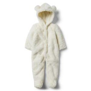 Janie and Jack Faux Fur Footed 1-Piece  0-3M - NEW